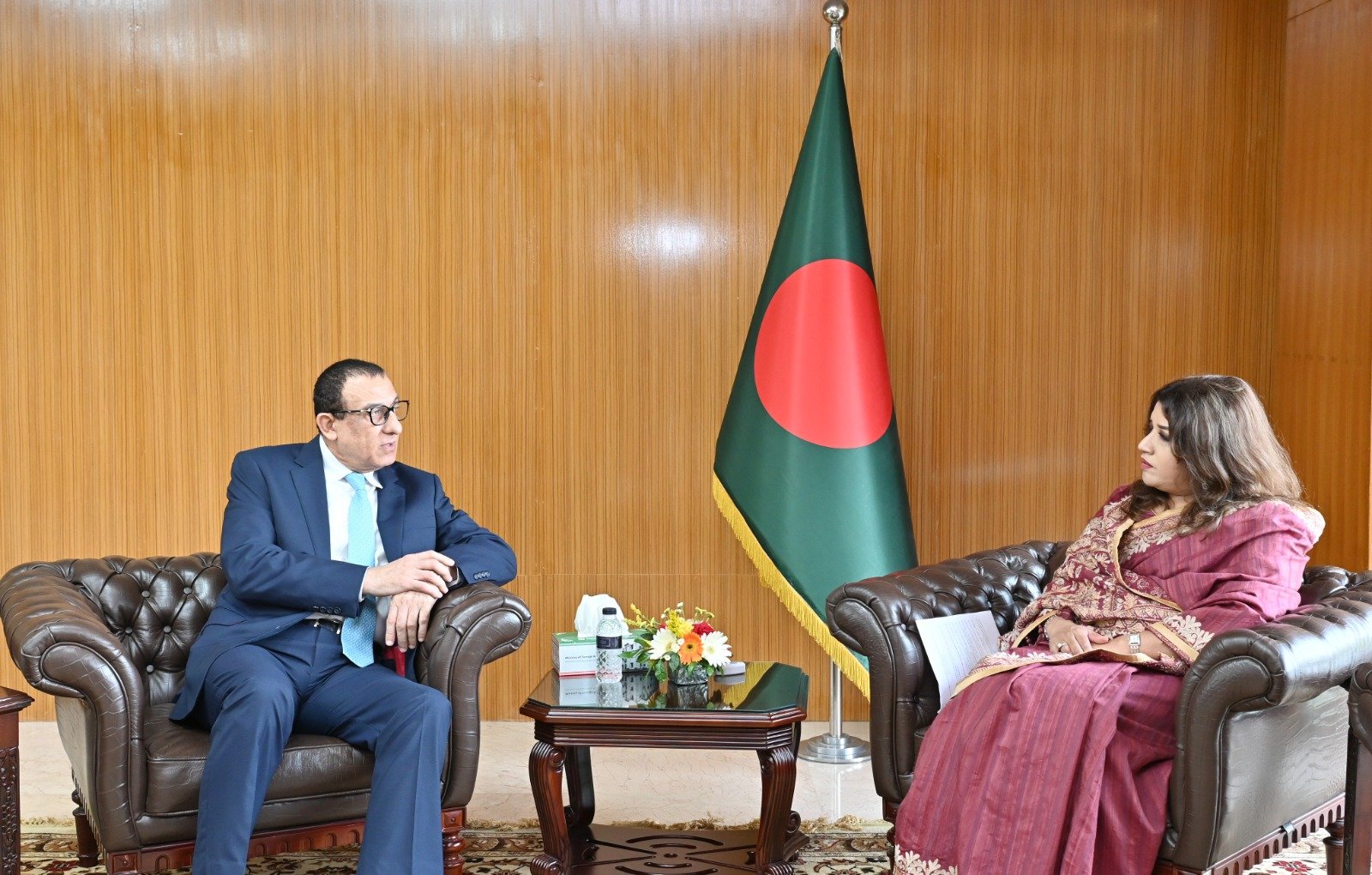 পররাষ্ট্র প্রতিমন্ত্রীর সঙ্গে সৌজন্য সাক্ষাৎ করলেন ফিলিস্তিনের রাষ্ট্রদূত