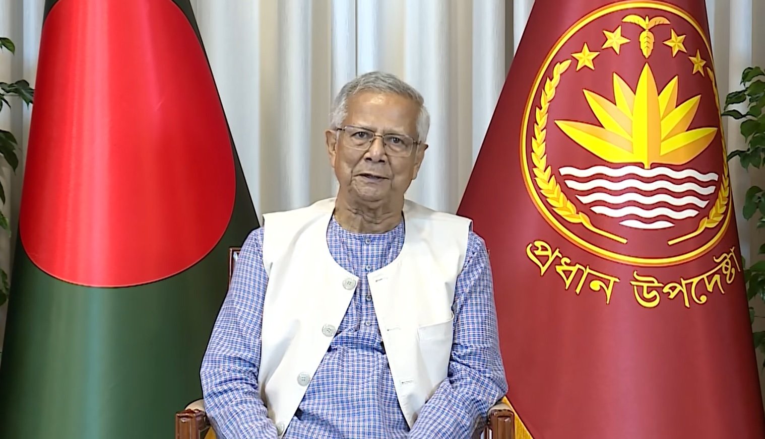 জুলাই গণঅভ্যুত্থান দিবসে জাতির উদ্দেশে প্রধান উপদেষ্টার ভিডিও বার্তা