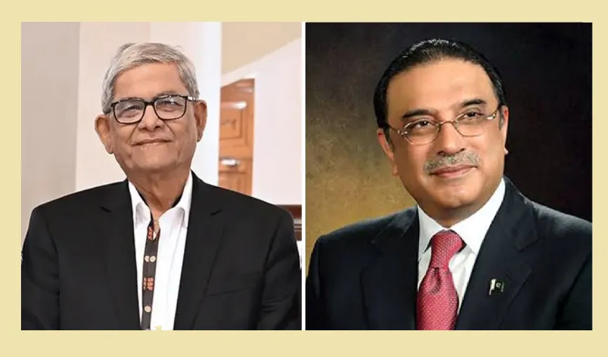 বাংলাদেশের রাষ্ট্রপতি হিসেবে দায়িত্ব গ্রহণ করায় মির্জা ফখরুলকে অভিনন্দন পাকিস্তানের প্রেসিডেন্ট জারদারির