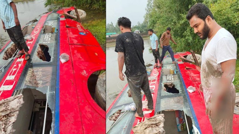 দিনাজপুরে বাস দুর্ঘটনায় আহত গণঅধিকার পরিষদের মুখপাত্র ফারুক হাসানসহ ১৫
