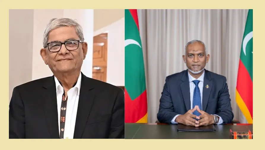 বাংলাদেশের রাষ্ট্রপতি হিসেবে দায়িত্ব গ্রহণ করায় মির্জা ফখরুলকে অভিনন্দন মালদ্বীপের প্রেসিডেন্টের অভিনন্দন