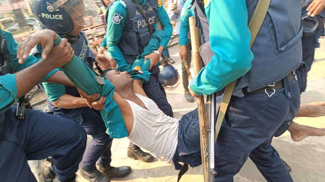 ধর্ষণবিরোধী পদযাত্রার নামে হোটেল ইন্টারকন্টিনেন্টাল মোড়ে পুলিশের উপর আক্রমণ প্রসঙ্গে