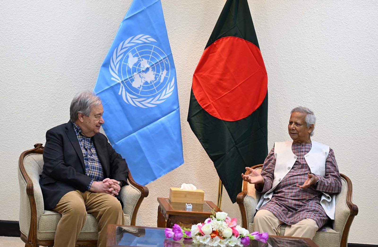 বাংলাদেশের সংস্কার কর্মসূচির প্রতি জাতিসংঘ মহাসচিবের পূর্ণ সমর্থন, রোহিঙ্গা সহায়তা হ্রাসে উদ্বেগ প্রকাশ