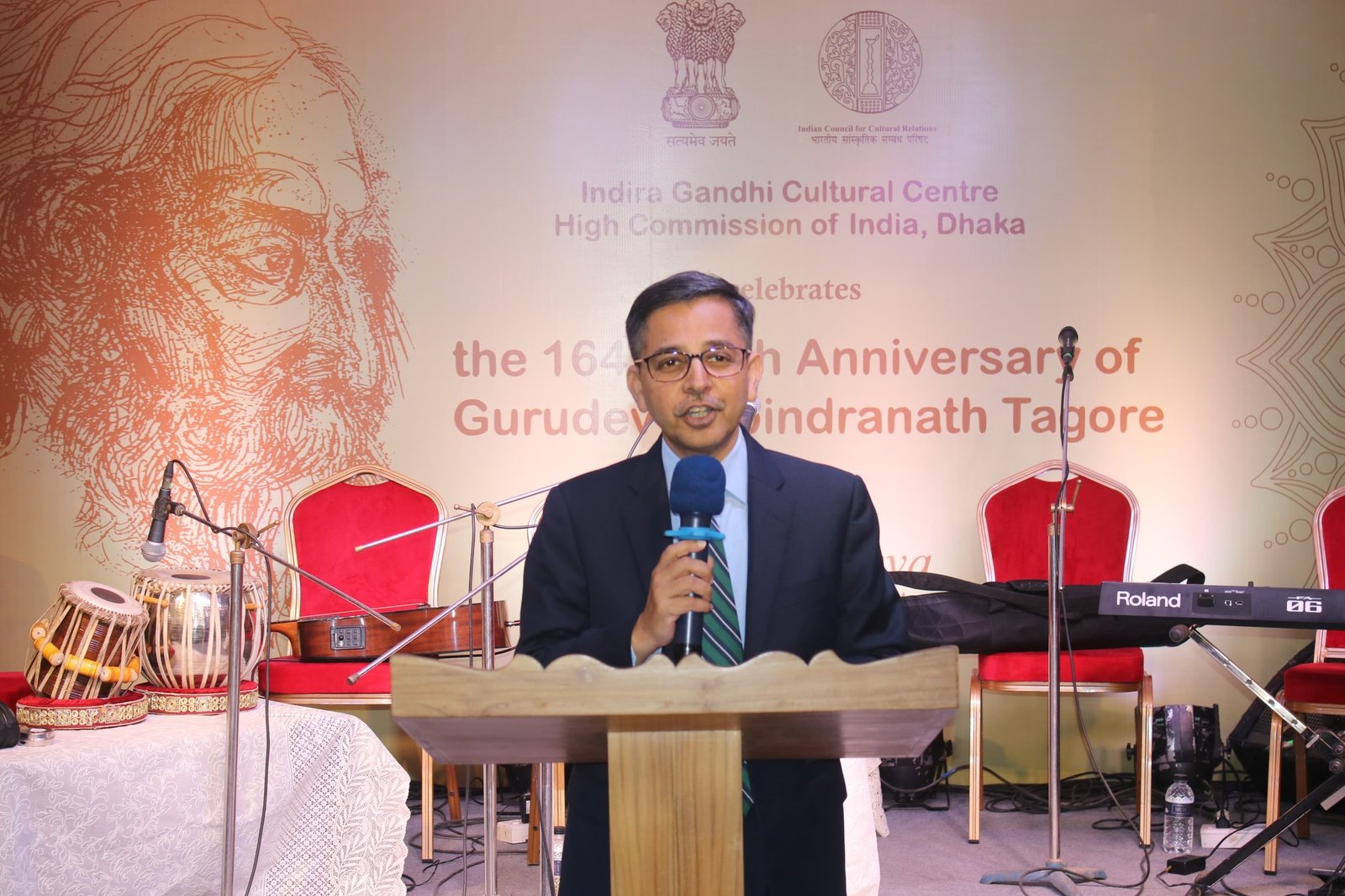 রবীন্দ্রনাথ ঠাকুরের ১৬৪তম জন্মজয়ন্তী উদযাপন করলো ঢাকাস্থ ইন্দিরা গান্ধী কালচারাল সেন্টার, ভারতীয় হাইকমিশন
