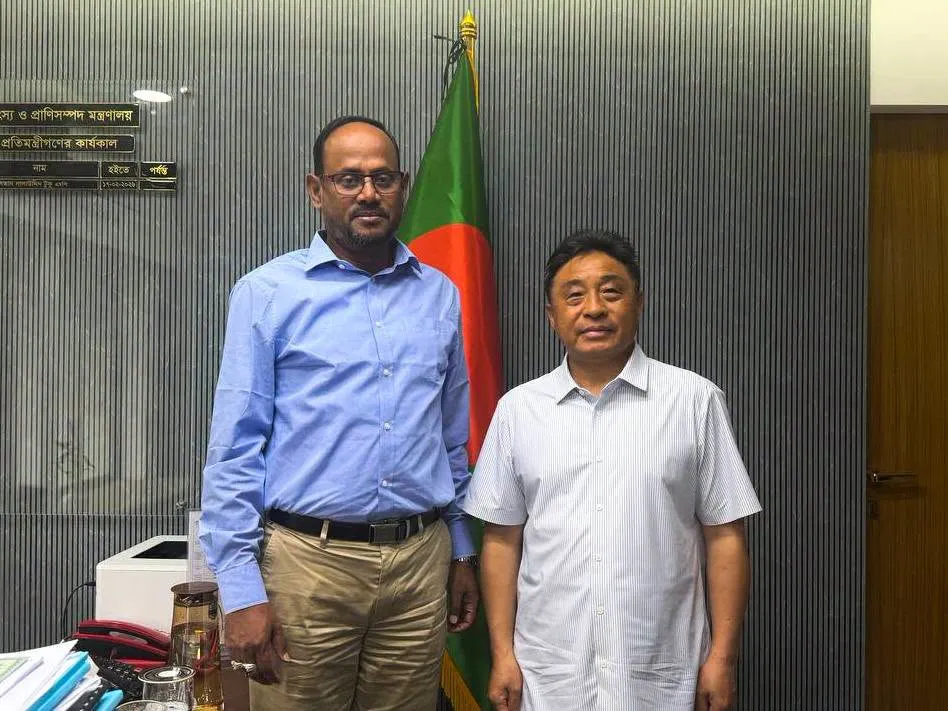 মৎস্য ও প্রাণিসম্পদ প্রতিমন্ত্রী সুলতান সালাউদ্দিন টুকুর সাথে সৌজন্য সাক্ষাৎ করলেন খাতে FAO প্রতিনিধি ড. জিয়াওকুন শি