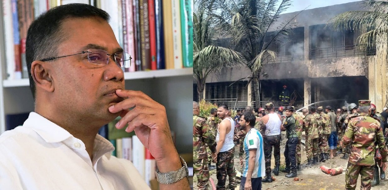 উত্তরায় বিমান দুর্ঘটনায় গভীর শোক প্রকাশ করেছেন তারেক রহমান
