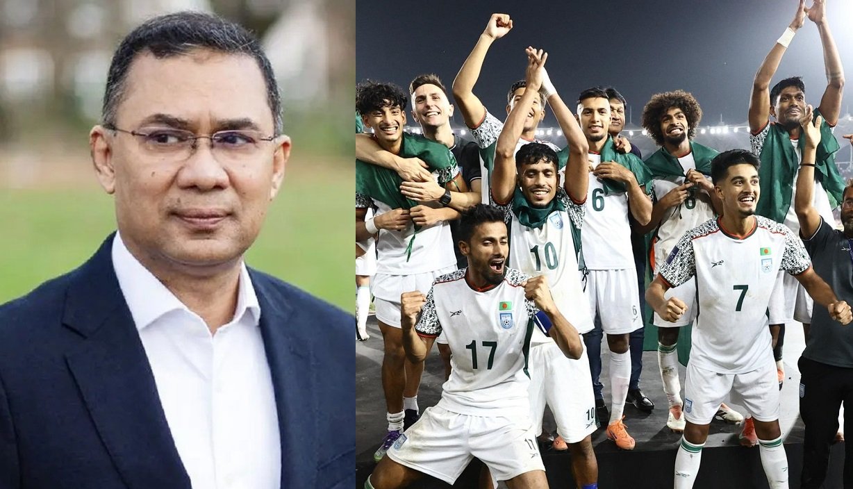 ভারতের বিপক্ষে জয়লাভ করায় ফুটবলারদের তারেক রহমানের অভিনন্দন