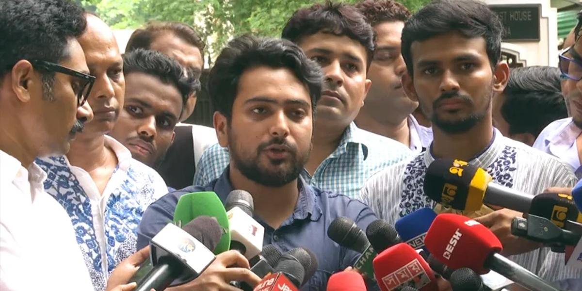 ছাত্র সমাজকে নতুন সরকারের সঙ্গে ‘সহ-উপদেষ্টা’ হিসেবে কাজের সুযোগ দিতে চাই : নাহিদ