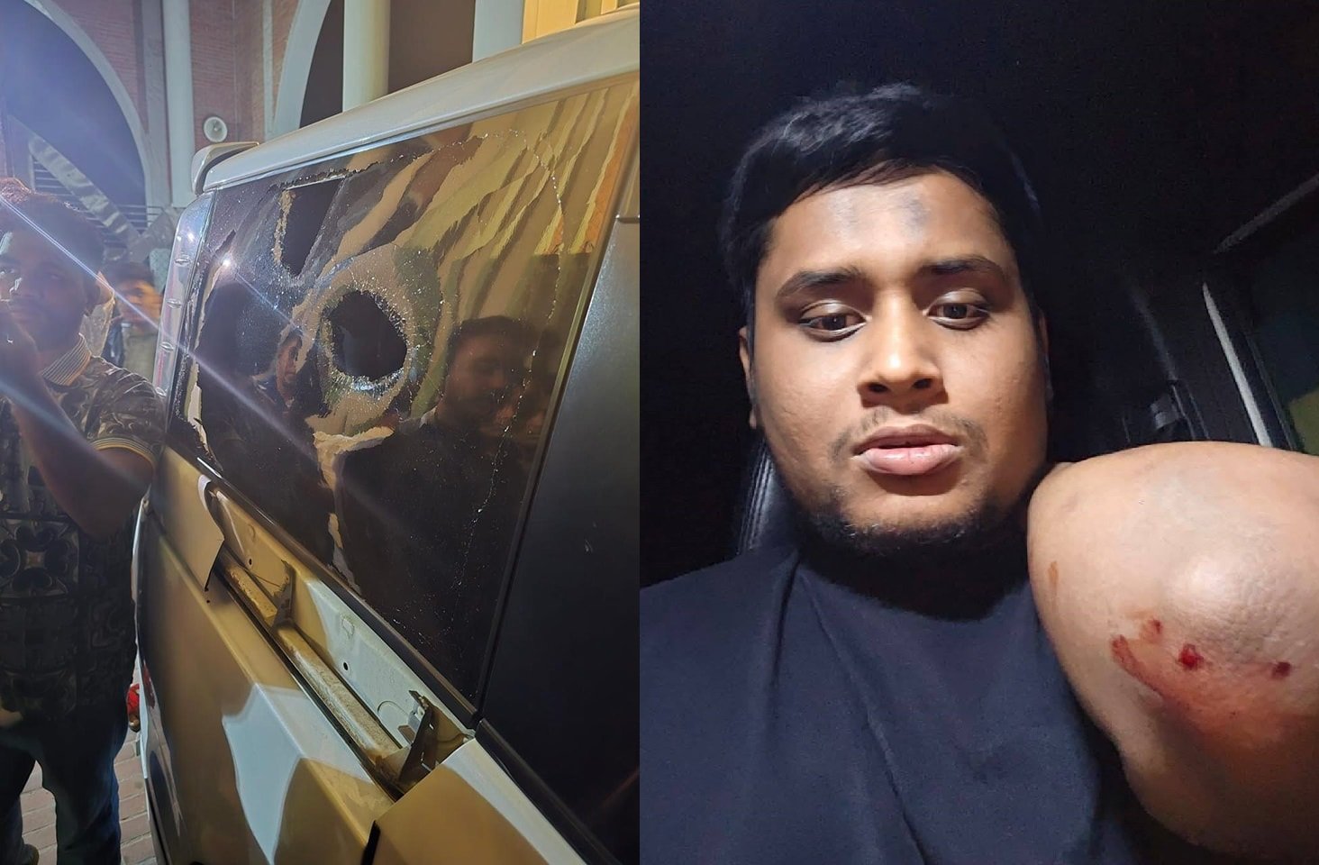 গাজীপুরে এনসিপি নেতা হাসনাত আব্দুল্লাহর গাড়িতে হামলা, আহত হয়েছেন তিনি