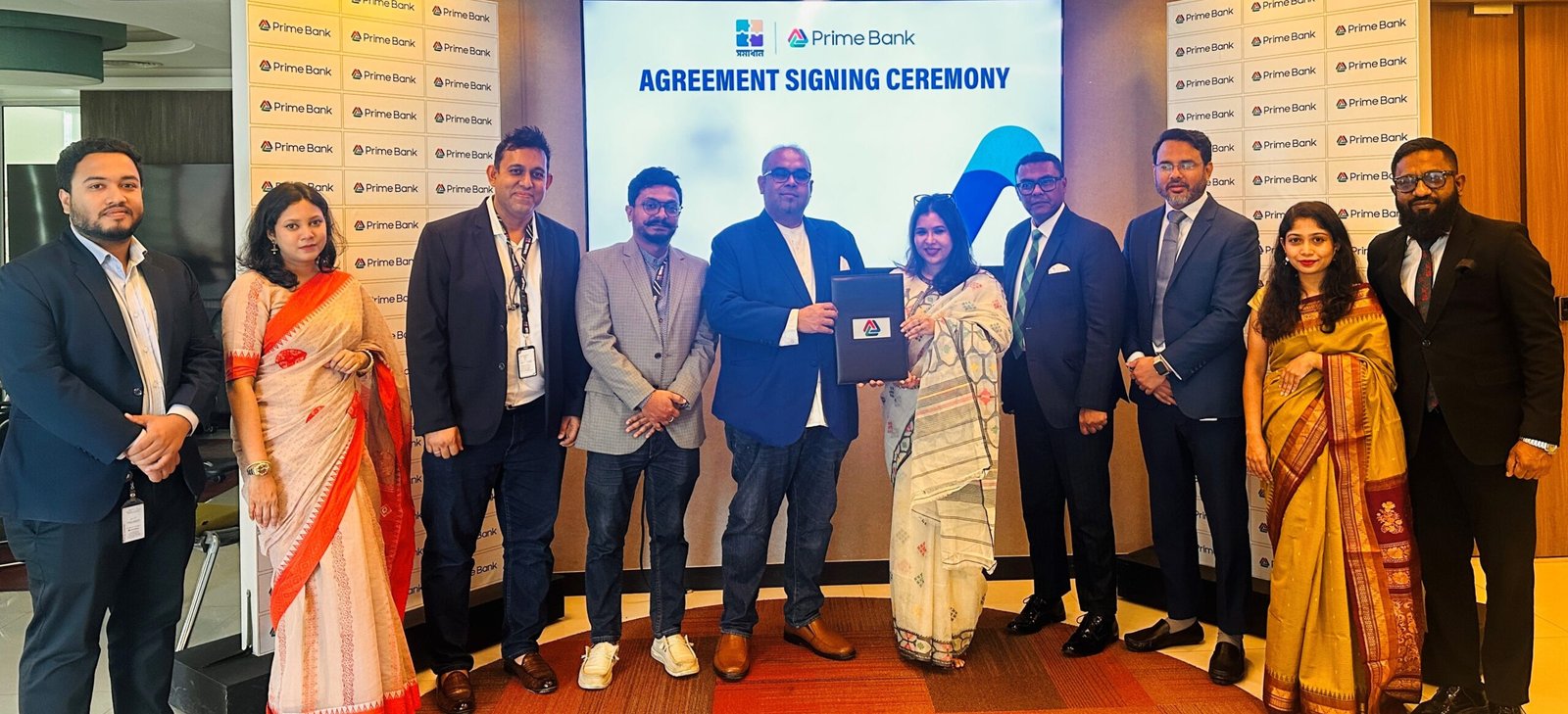 প্রাইম ব্যাংক ও সমাধান সার্ভিসেস-এর মধ্যে চুক্তি স্বাক্ষরিত হয়েছে