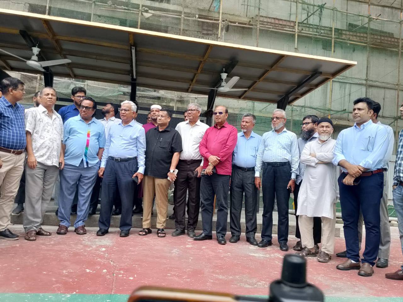 ২১ জুলাইয়ের ‘শহীদ পেশাজীবী পরিবারের সম্মাননা’ অনুষ্ঠান উপলক্ষে ভেন্যু পরিদর্শনে সম্মিলিত পেশাজীবী পরিষদের নেতৃবৃন্দ